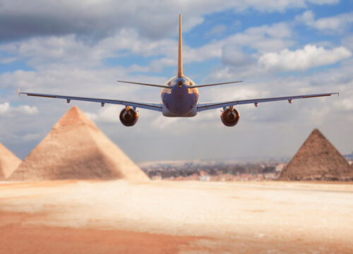 Каир и пирамиды на самолете